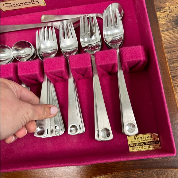 Vintage 64pc Rosenthal Plus Stainless Steel Flatware Set - Picture 11 of 13